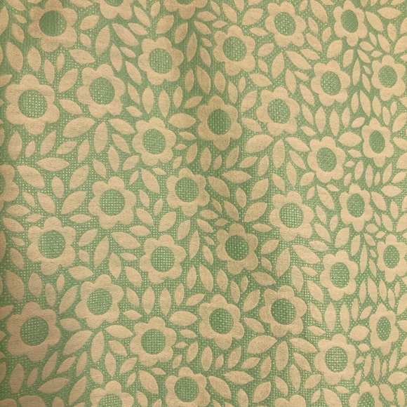 LOFT Light Green and Off White Mini Skirt A-LIne Size 6 Retro Flowers Floral - Picture 5 of 8